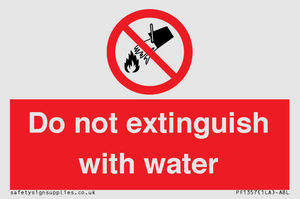 PF1357: Do not extinguish with water