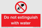 PF1357: Do not extinguish with water