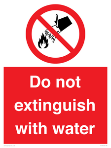 PF1357: Do not extinguish with water