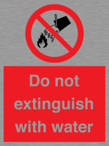 PF1357: Do not extinguish with water