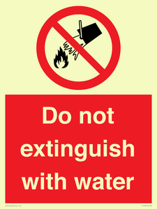 PF1357: Do not extinguish with water