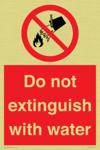 PF1357: Do not extinguish with water