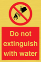 PF1357: Do not extinguish with water