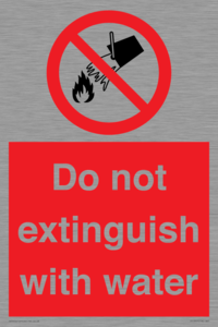 PF1357: Do not extinguish with water