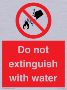PF1357: Do not extinguish with water