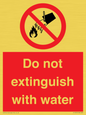 PF1357: Do not extinguish with water