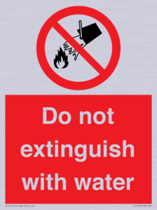 PF1357: Do not extinguish with water