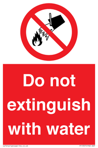PF1357: Do not extinguish with water