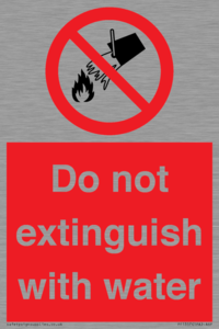 PF1357: Do not extinguish with water