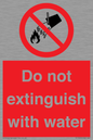 PF1357: Do not extinguish with water
