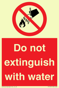 PF1357: Do not extinguish with water