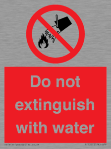 PF1357: Do not extinguish with water