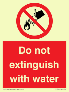 PF1357: Do not extinguish with water