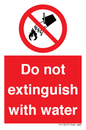 PF1357: Do not extinguish with water