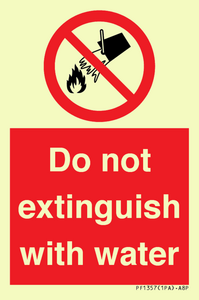 PF1357: Do not extinguish with water