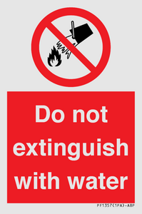 PF1357: Do not extinguish with water