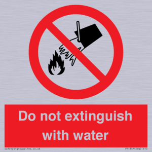 PF1357: Do not extinguish with water