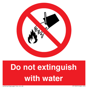 PF1357: Do not extinguish with water