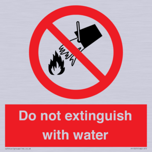 PF1357: Do not extinguish with water