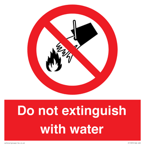 PF1357: Do not extinguish with water
