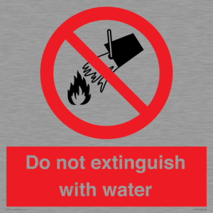 PF1357: Do not extinguish with water