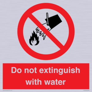 PF1357: Do not extinguish with water