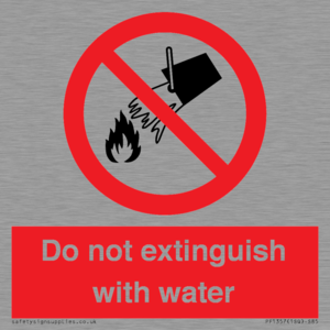 PF1357: Do not extinguish with water