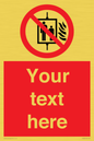 PF5200: Custom Do Not Use Lift In Fire Sign