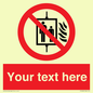 PF5200: Custom Do Not Use Lift In Fire Sign