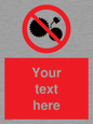 PF5211: Custom No Oiling Sign