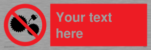 PF5211: Custom No Oiling Sign