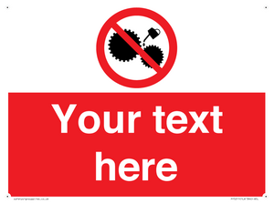 PF5211: Custom No Oiling Sign