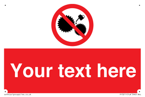 PF5211: Custom No Oiling Sign