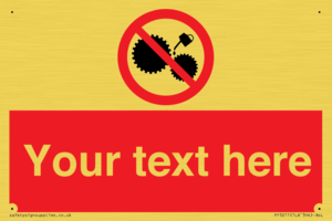 PF5211: Custom No Oiling Sign