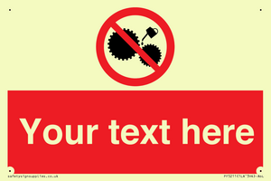 PF5211: Custom No Oiling Sign