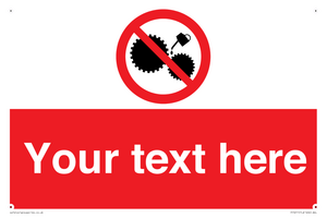 PF5211: Custom No Oiling Sign