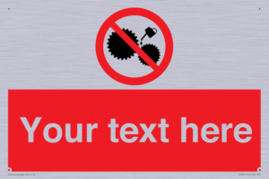 PF5211: Custom No Oiling Sign