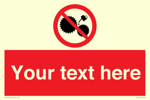 PF5211: Custom No Oiling Sign