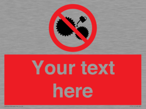 PF5211: Custom No Oiling Sign