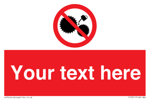 PF5211: Custom No Oiling Sign