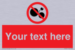 PF5211: Custom No Oiling Sign