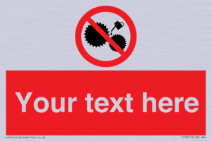 PF5211: Custom No Oiling Sign