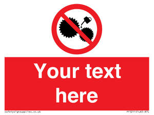 PF5211: Custom No Oiling Sign