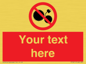 PF5211: Custom No Oiling Sign