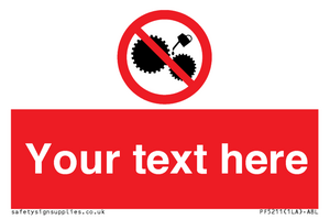 PF5211: Custom No Oiling Sign