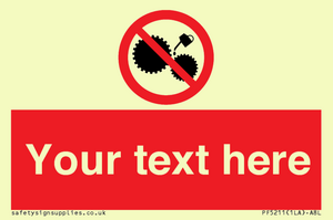 PF5211: Custom No Oiling Sign