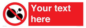 PF5211: Custom No Oiling Sign