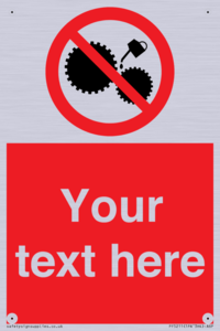 PF5211: Custom No Oiling Sign
