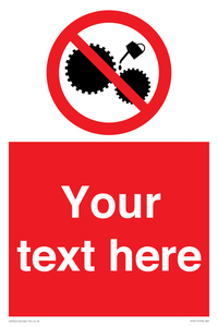 PF5211: Custom No Oiling Sign