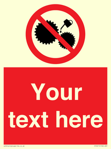 PF5211: Custom No Oiling Sign